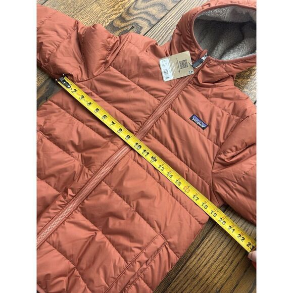 Patagonia Kids Reversible Ready Freddy Hoody Jacket Burl Red Size XL (14) NWT - Picture 9 of 9